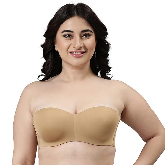Enamor Women's Nylon Blend Padded Bridal T-Shirt Bra – Full Support, Wired, Medium Coverage, Detachable Multiway Straps